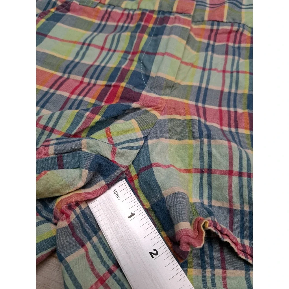 J. Crew Womens Multi-Color Plaid Cotton Shorts 2014 Summer Madras Size 4
